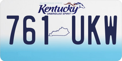 KY license plate 761UKW