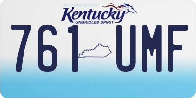 KY license plate 761UMF
