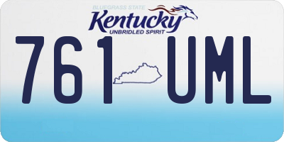 KY license plate 761UML