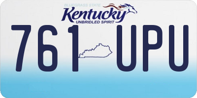 KY license plate 761UPU