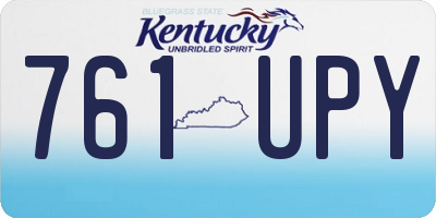KY license plate 761UPY