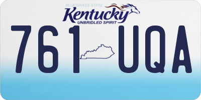 KY license plate 761UQA