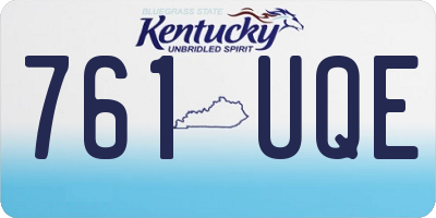 KY license plate 761UQE