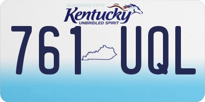 KY license plate 761UQL