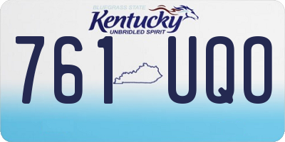 KY license plate 761UQO