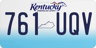 KY license plate 761UQV