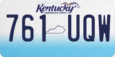 KY license plate 761UQW