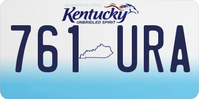 KY license plate 761URA