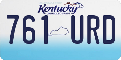 KY license plate 761URD