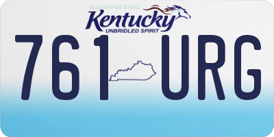 KY license plate 761URG