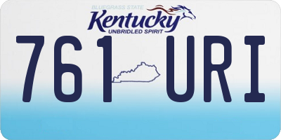 KY license plate 761URI