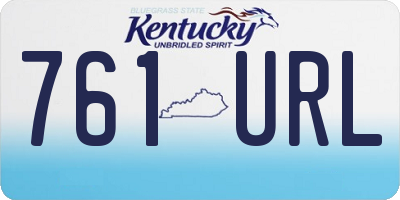 KY license plate 761URL