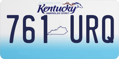 KY license plate 761URQ