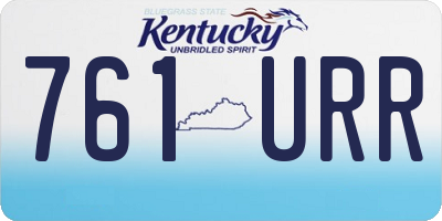KY license plate 761URR