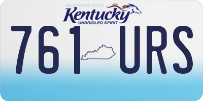 KY license plate 761URS