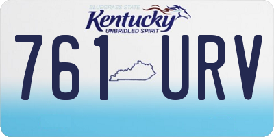 KY license plate 761URV