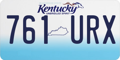 KY license plate 761URX