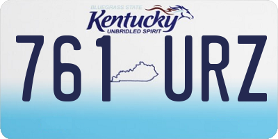 KY license plate 761URZ