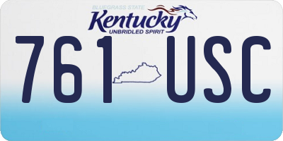 KY license plate 761USC