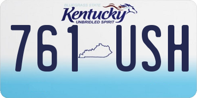 KY license plate 761USH