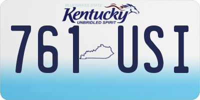 KY license plate 761USI