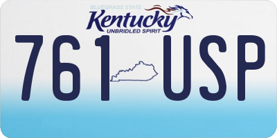 KY license plate 761USP