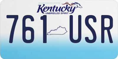 KY license plate 761USR
