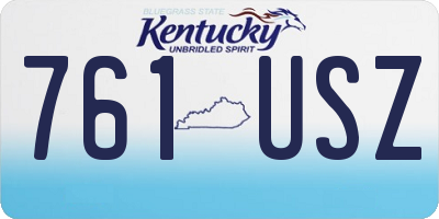 KY license plate 761USZ