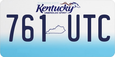 KY license plate 761UTC