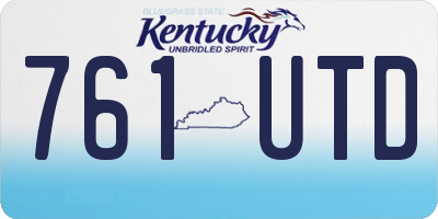 KY license plate 761UTD