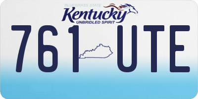 KY license plate 761UTE