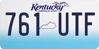 KY license plate 761UTF