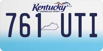 KY license plate 761UTI