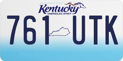 KY license plate 761UTK