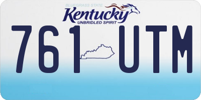 KY license plate 761UTM
