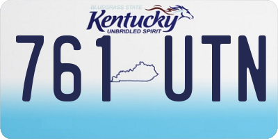 KY license plate 761UTN