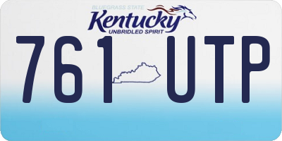 KY license plate 761UTP