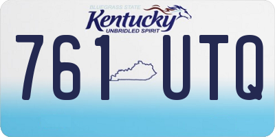 KY license plate 761UTQ