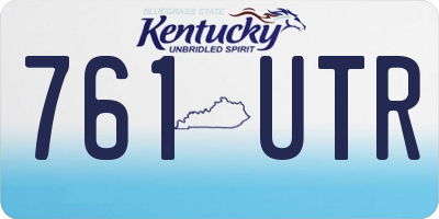 KY license plate 761UTR