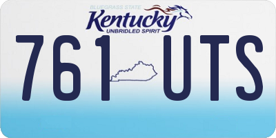 KY license plate 761UTS
