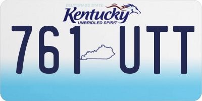 KY license plate 761UTT