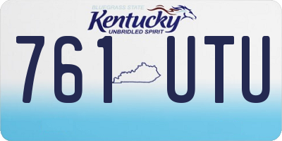 KY license plate 761UTU
