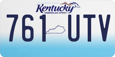 KY license plate 761UTV