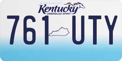 KY license plate 761UTY