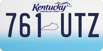 KY license plate 761UTZ