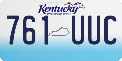 KY license plate 761UUC