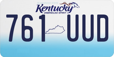 KY license plate 761UUD
