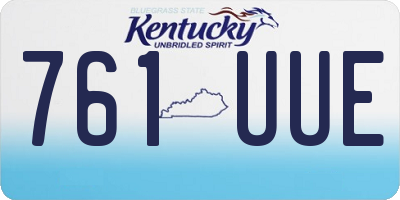 KY license plate 761UUE