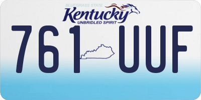 KY license plate 761UUF