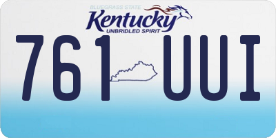 KY license plate 761UUI